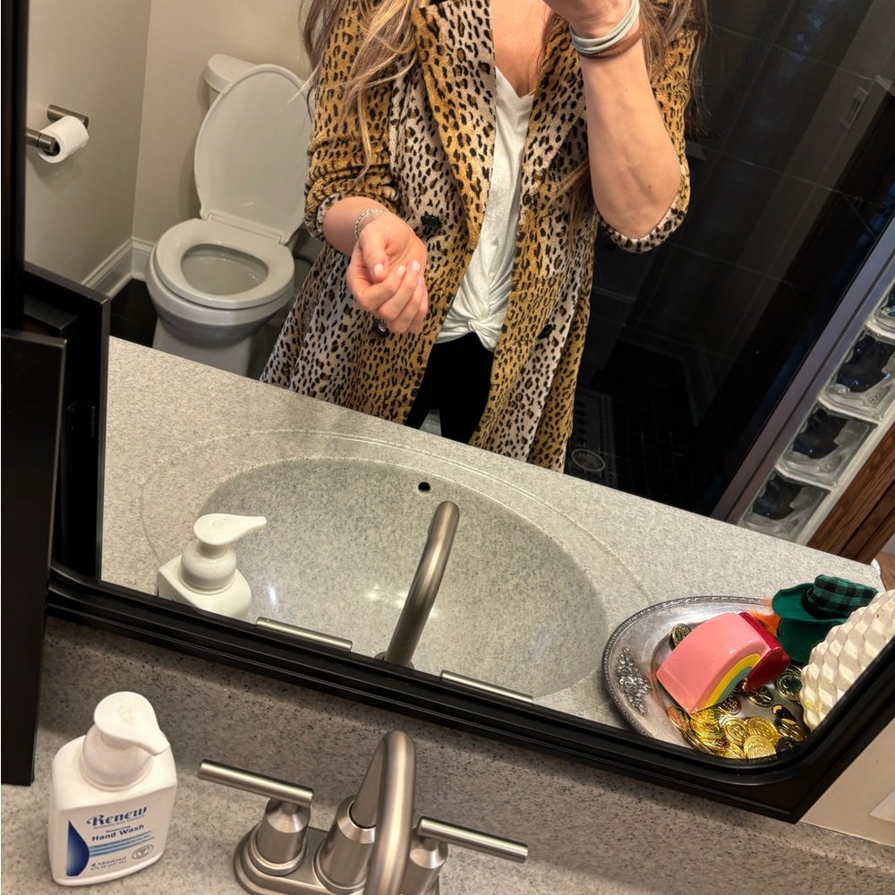 Joseph Ribkoff Leopard Print Trench Coat Size 8